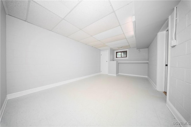 1020 Challis Ln, Sandston, VA 23150 - basement with a paneled ceiling and light floors
