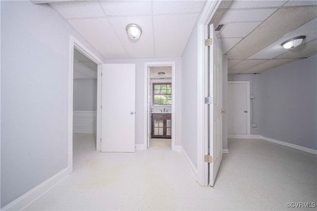 1020 Challis Ln, Sandston, VA 23150 - hallway featuring a paneled ceiling