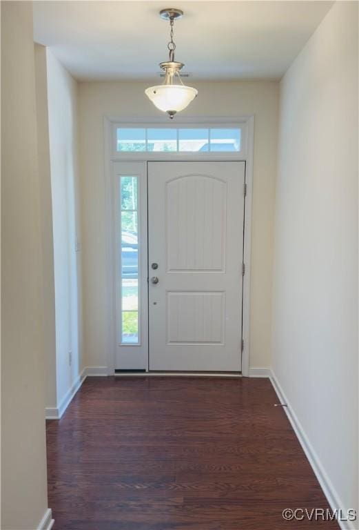 16813 Laurel Park Dr, Moseley, VA 23120 - foyer with healthy amount of natural light and dark wood-style flooring