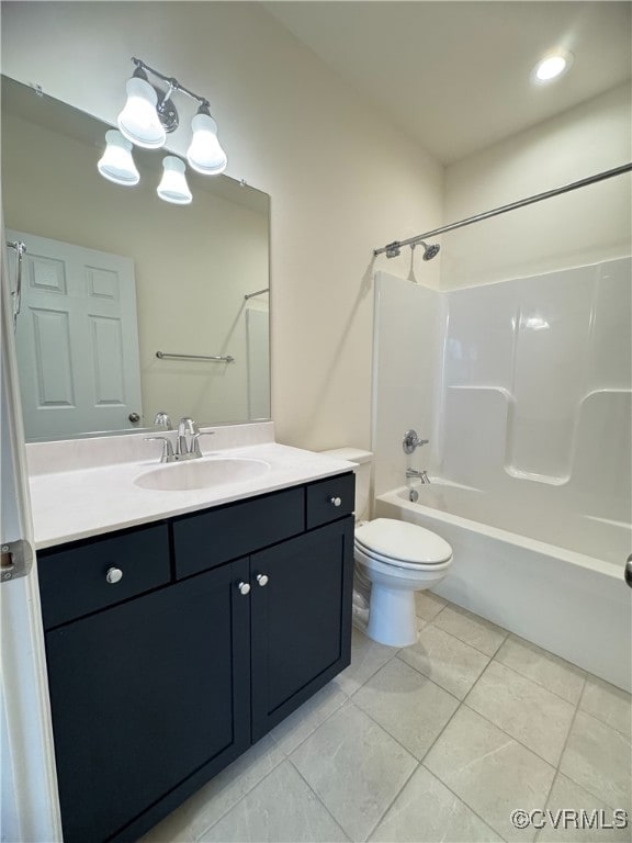 16813 Laurel Park Dr, Moseley, VA 23120 - full bath featuring tile patterned floors, vanity, and shower / washtub combination