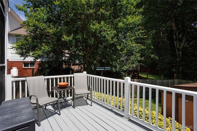 7117 Deer Thicket Dr, Midlothian, VA 23112 - view of wooden terrace