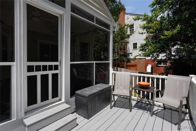 7117 Deer Thicket Dr, Midlothian, VA 23112 - deck featuring a sunroom