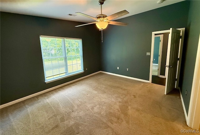 9903 Bethwood Dr, Fredericksburg, VA 22407 - carpeted spare room with ceiling fan and baseboards