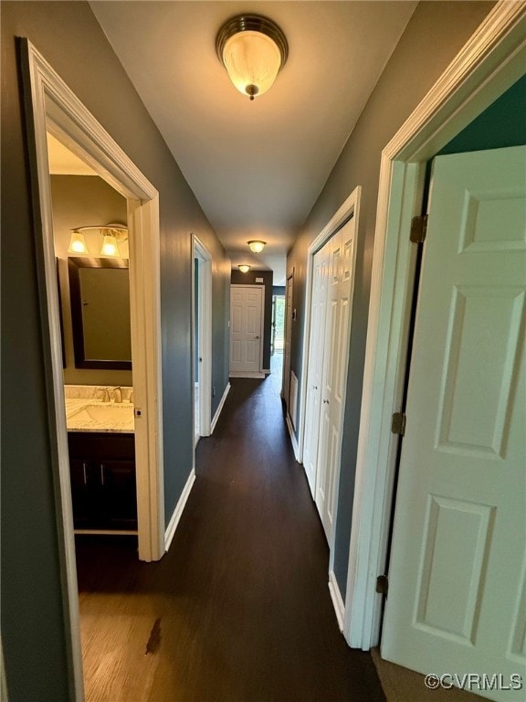 9903 Bethwood Dr, Fredericksburg, VA 22407 - corridor featuring dark wood-type flooring