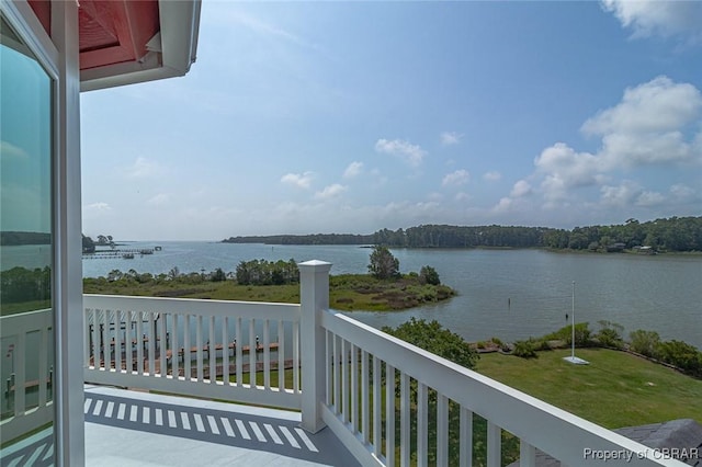 744 Possum Point Rd, Port Haywood, VA 23109 - balcony with a water view