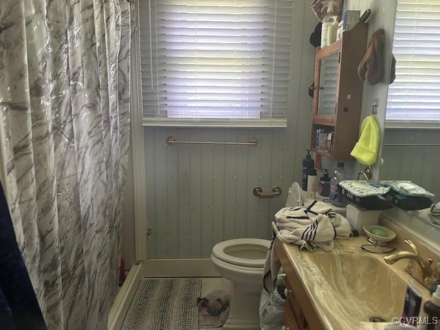 4232 Three Bridge Rd, Powhatan, VA 23139 - bathroom featuring vanity and a shower with shower curtain