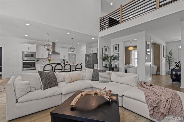 9255 Saxsawn Ln, Chesterfield, VA 23832 - living area with recessed lighting and light wood finished floors