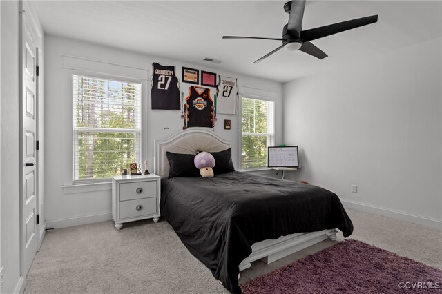 9255 Saxsawn Ln, Chesterfield, VA 23832 - bedroom with light carpet and ceiling fan