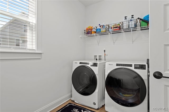 9255 Saxsawn Ln, Chesterfield, VA 23832 - laundry area featuring washing machine and clothes dryer and wood finished floors