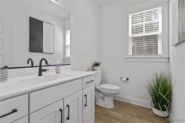 9255 Saxsawn Ln, Chesterfield, VA 23832 - bathroom with vanity, plenty of natural light, and wood finished floors