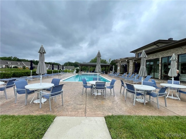 6813 Southwalk Hts, Moseley, VA 23120 - community pool featuring a patio
