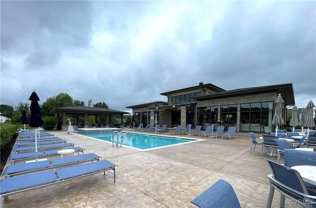 6813 Southwalk Hts, Moseley, VA 23120 - community pool with a patio area and a gazebo