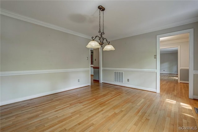 2330 Corner Rock Rd, Midlothian, VA 23113 - empty room featuring light wood-type flooring and crown molding