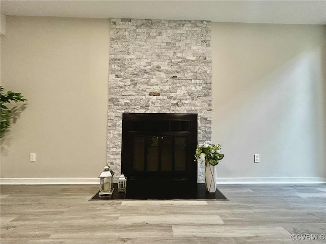 8512 Scottingham Ct, Chesterfield, VA 23236 - detailed view of wood finished floors and a stone fireplace