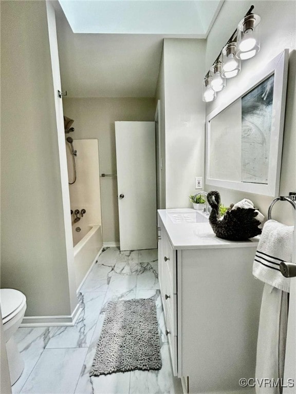 8512 Scottingham Ct, Chesterfield, VA 23236 - full bath featuring marble look tiles, vanity, and shower / washtub combination