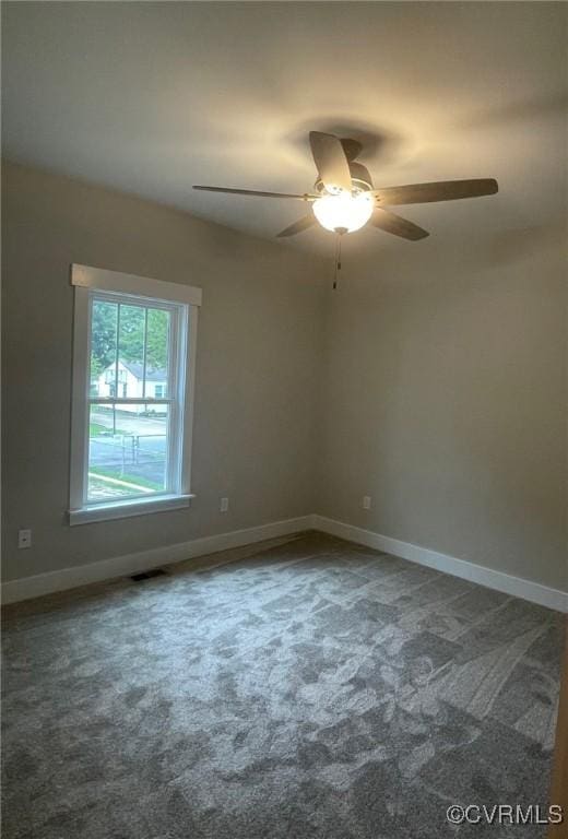 5731 Beechnut Ave, South Chesterfield, VA 23803 - carpeted empty room with ceiling fan and baseboards