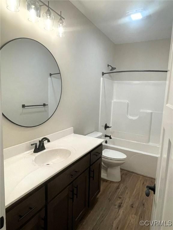 5731 Beechnut Ave, South Chesterfield, VA 23803 - bathroom with wood finished floors, vanity, and shower / bathtub combination