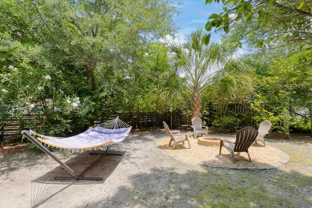 4932 N Rhett Ave, North Charleston, SC 29405 - view of patio with an outdoor fire pit