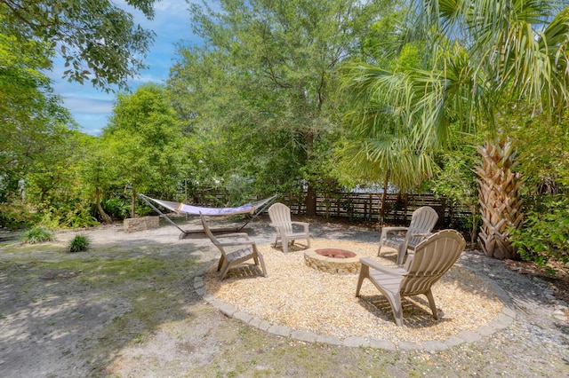 4932 N Rhett Ave, North Charleston, SC 29405 - view of patio featuring a fire pit