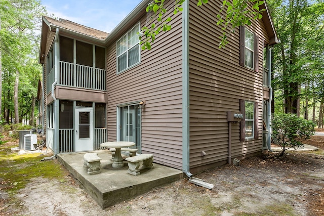 7935 Parklane Ct Unit A, North Charleston, SC 29418 - back of property with central AC and a sunroom
