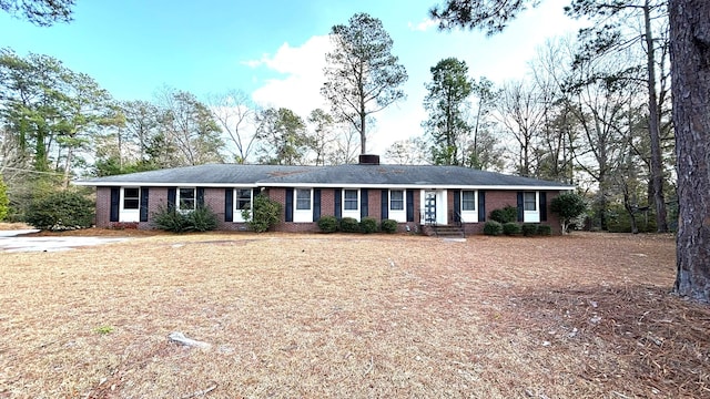 view of single story home