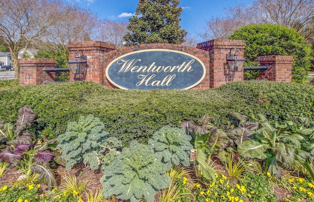 view of community sign