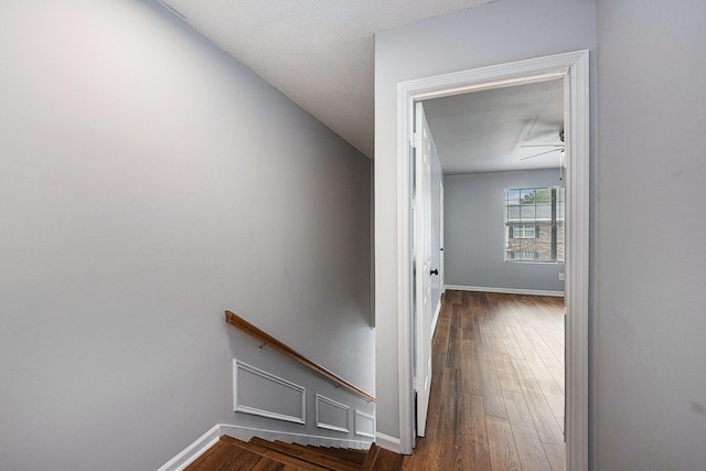 2045 Rondo St Unit B, Charleston, SC 29414 - hall with dark wood finished floors, baseboards, and an upstairs landing