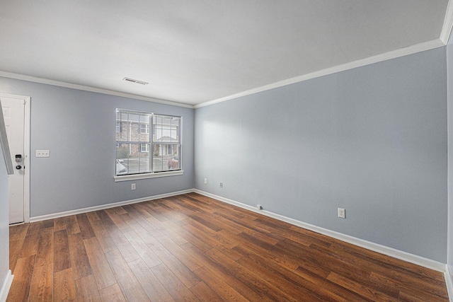 2045 Rondo St Unit B, Charleston, SC 29414 - unfurnished room featuring crown molding, dark wood-type flooring, and baseboards