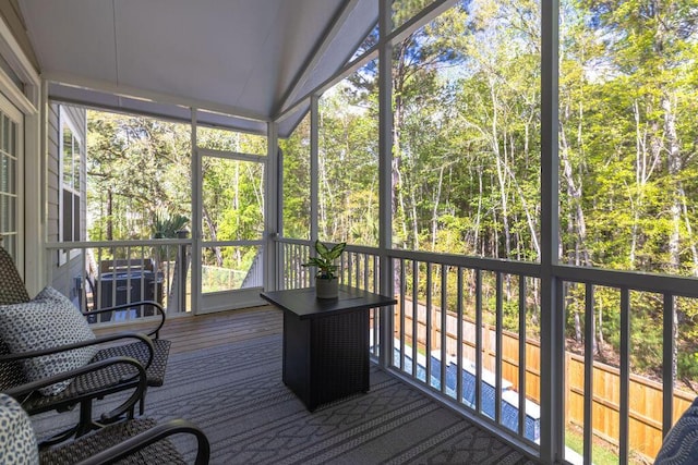 view of sunroom