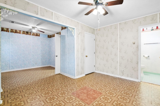 109 Rahway Rd, Goose Creek, SC 29445 - spare room featuring a ceiling fan and baseboards