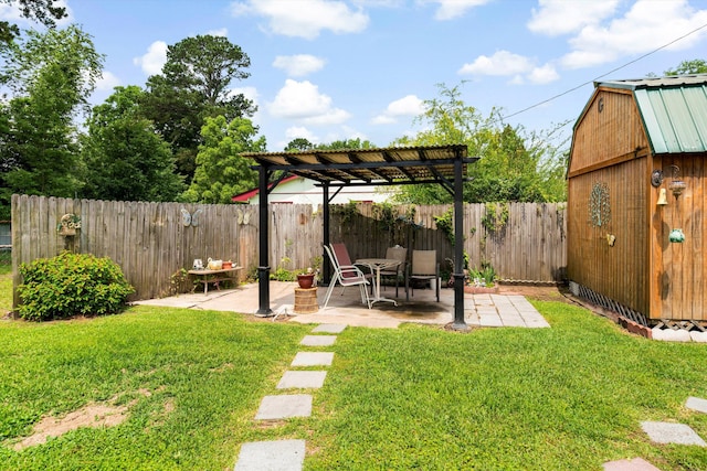 109 Rahway Rd, Goose Creek, SC 29445 - view of yard with a pergola, a patio, and an outbuilding
