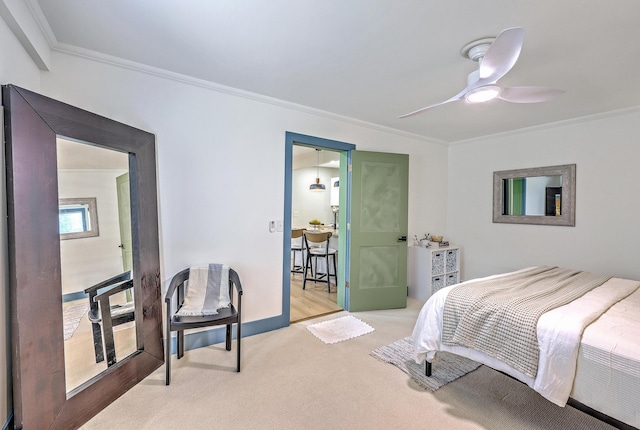 337 Price St, Goose Creek, SC 29445 - carpeted bedroom featuring crown molding and a ceiling fan