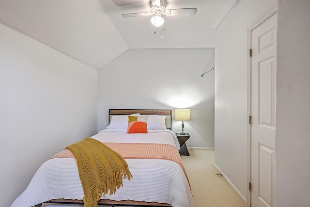 337 Price St, Goose Creek, SC 29445 - carpeted bedroom with ceiling fan, lofted ceiling, and baseboards
