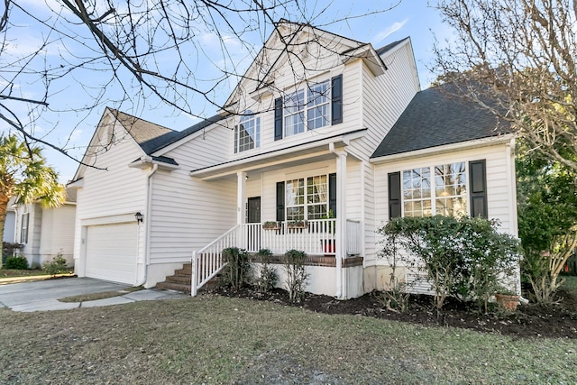 view of front property with a porch