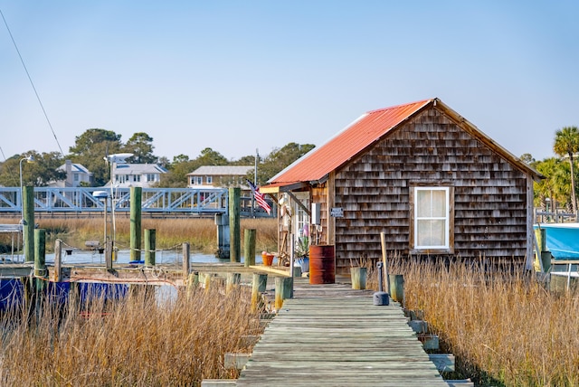 view of dock