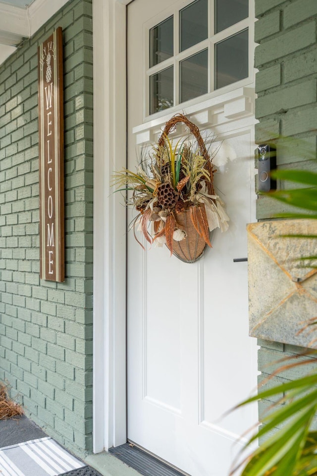 view of doorway to property