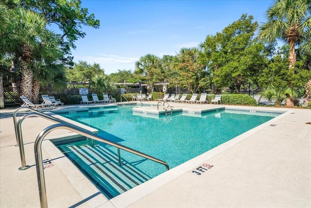 view of pool with a patio area