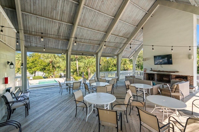 view of patio / terrace featuring a pool side deck