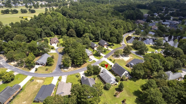 aerial view featuring a residential view