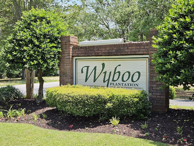 view of community sign