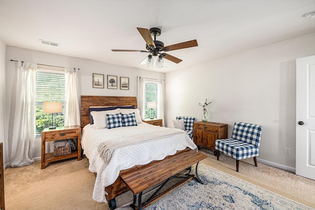 1723 Indaba Way, Charleston, SC 29414 - bedroom with light colored carpet, baseboards, and a ceiling fan