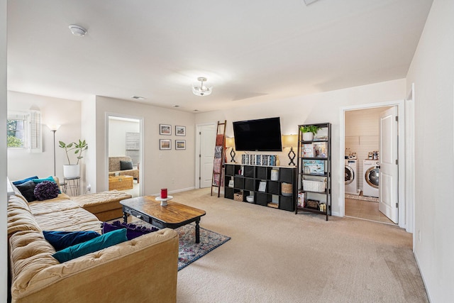 1723 Indaba Way, Charleston, SC 29414 - living room with washer and dryer, light carpet, and baseboards