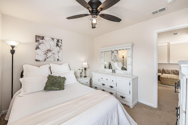 1723 Indaba Way, Charleston, SC 29414 - bedroom featuring light carpet, baseboards, and a ceiling fan