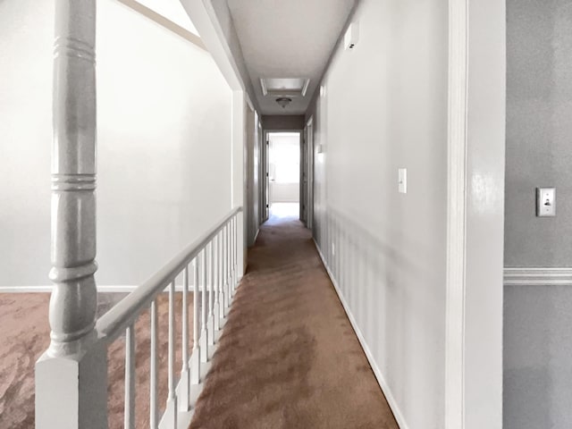 hall with carpet floors