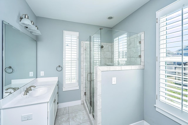 415 Watergrass Way, Summerville, SC 29485 - full bathroom featuring plenty of natural light, vanity, baseboards, and a stall shower