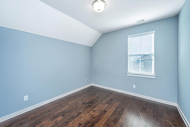 415 Watergrass Way, Summerville, SC 29485 - bonus room featuring visible vents, dark wood-style flooring, baseboards, and lofted ceiling