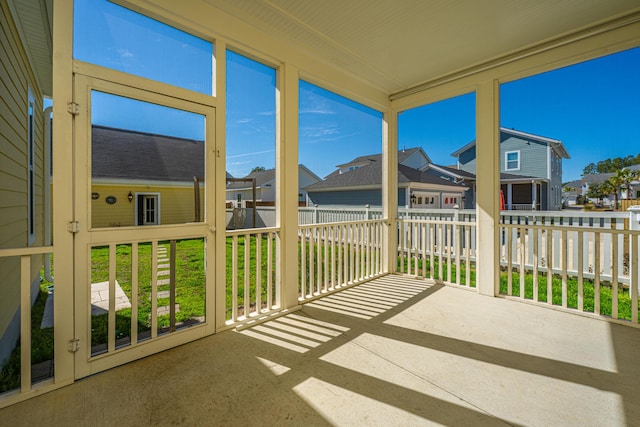 415 Watergrass Way, Summerville, SC 29485 - unfurnished sunroom featuring a residential view