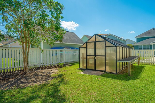 415 Watergrass Way, Summerville, SC 29485 - view of greenhouse featuring a yard and a fenced backyard