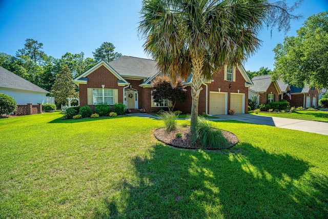 105 Northpark Ave, Summerville, SC 29485 - traditional-style home featuring a garage, concrete driveway, brick siding, and a front yard
