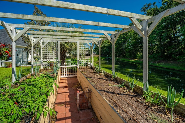105 Northpark Ave, Summerville, SC 29485 - view of patio with a pergola and a vegetable garden